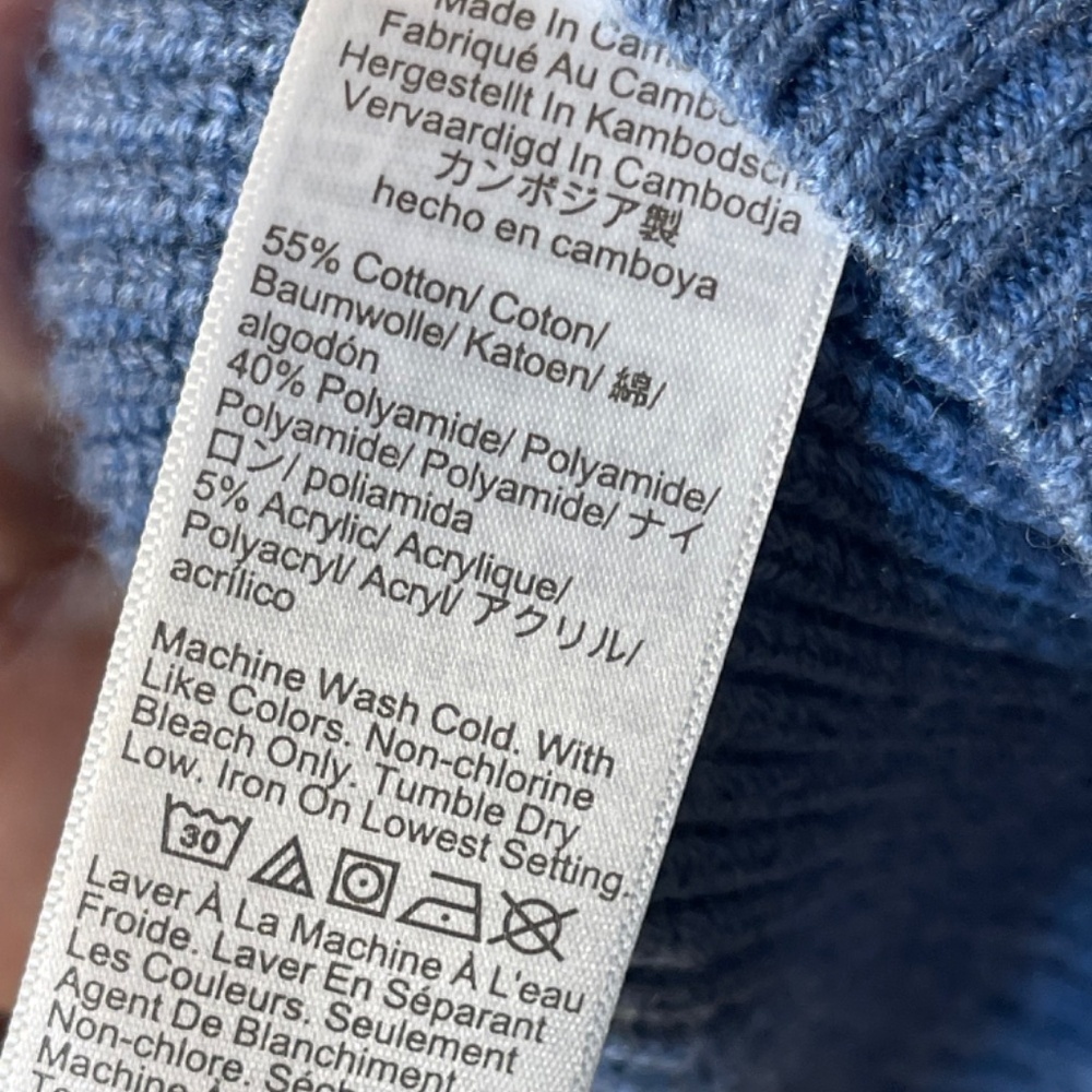 J. Crew Blue Women's Sweater Cotton-blend cardigan Oceanview - Picture 7 of 8